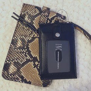 Snakeskin Wristlet Phone Wallet